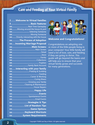 Virtual Families Game Guide Page 1